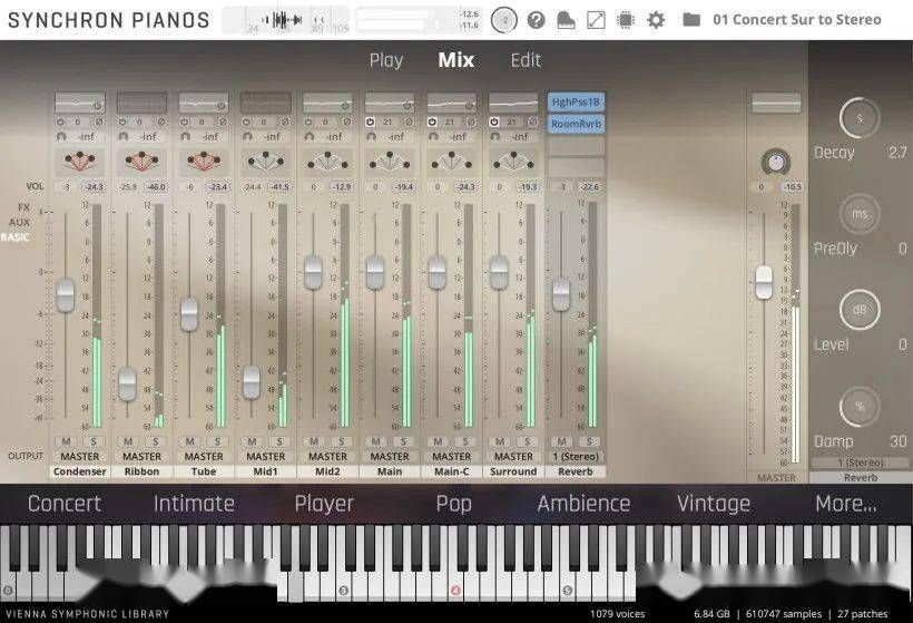 vsl 发布 synchron 系列法奇奥里三角钢琴音色库 fazioli f212_麦克风