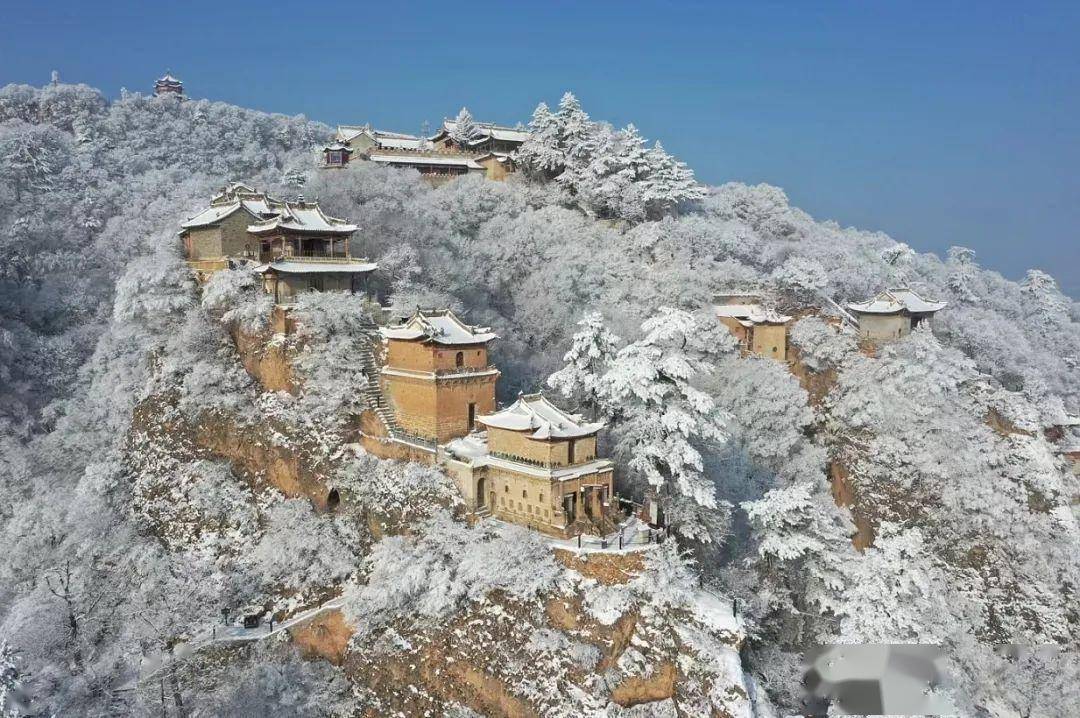 崆峒山雪景图片图片