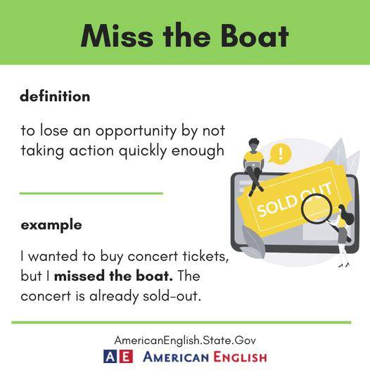 【双语】俗语:miss the boat 坐失良机_or_can_to