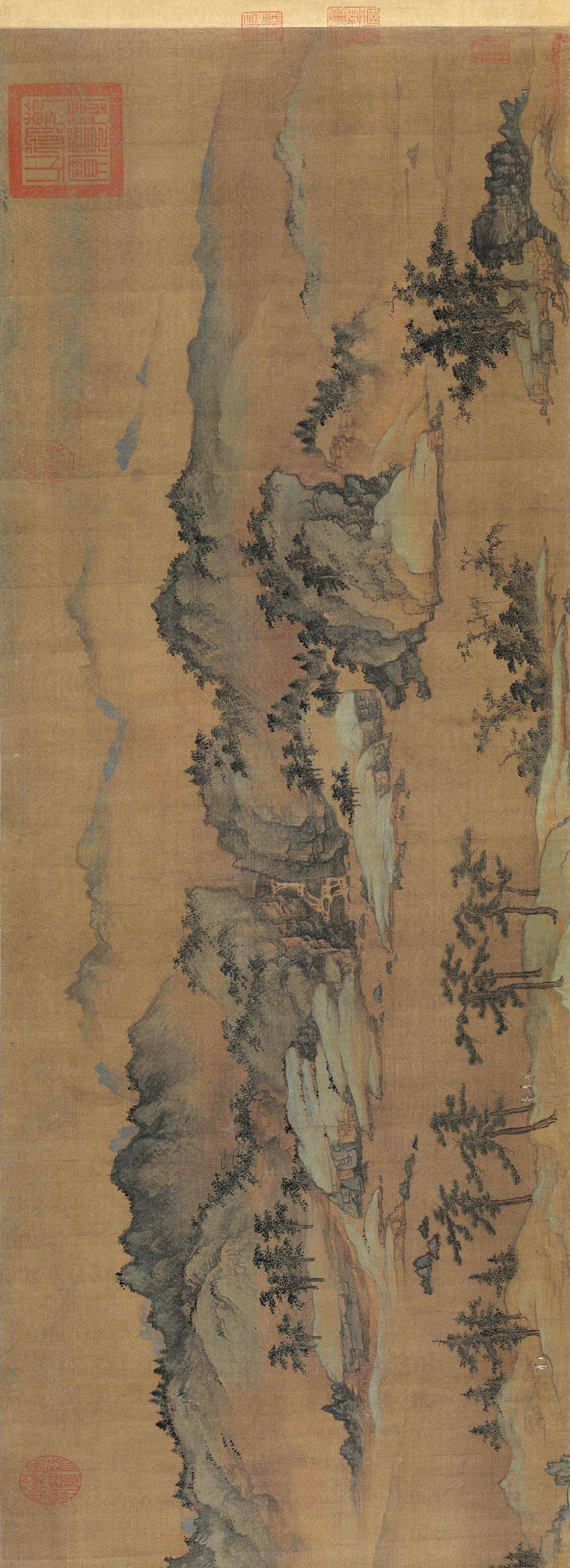 这幅春山图,笔墨俊雅_国画_商琦_宣统