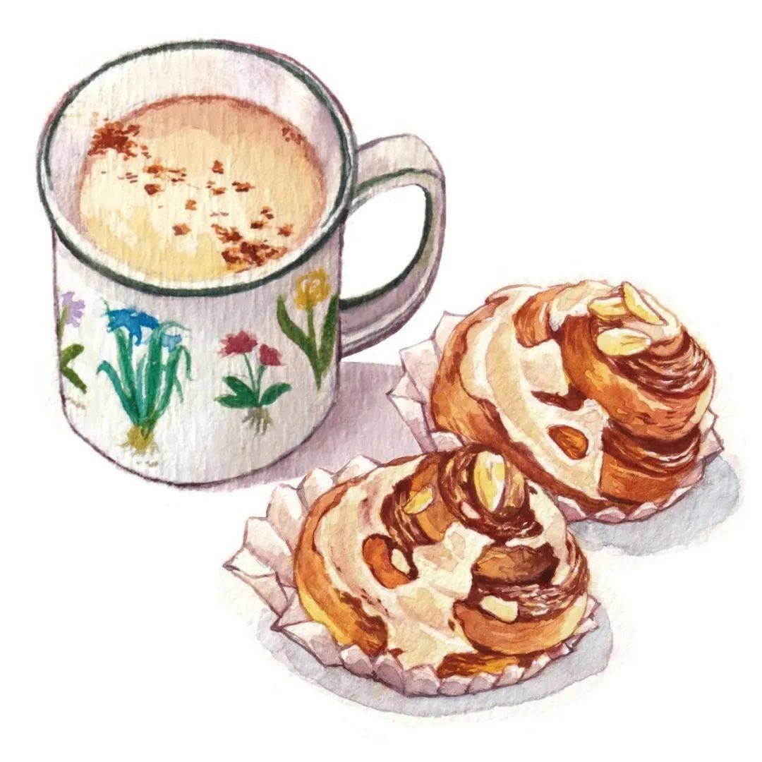 又是被美食俘获的一天~适合临摹的水彩美食手绘20幅