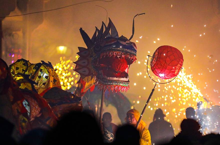 元宵节游龙灯图片图片