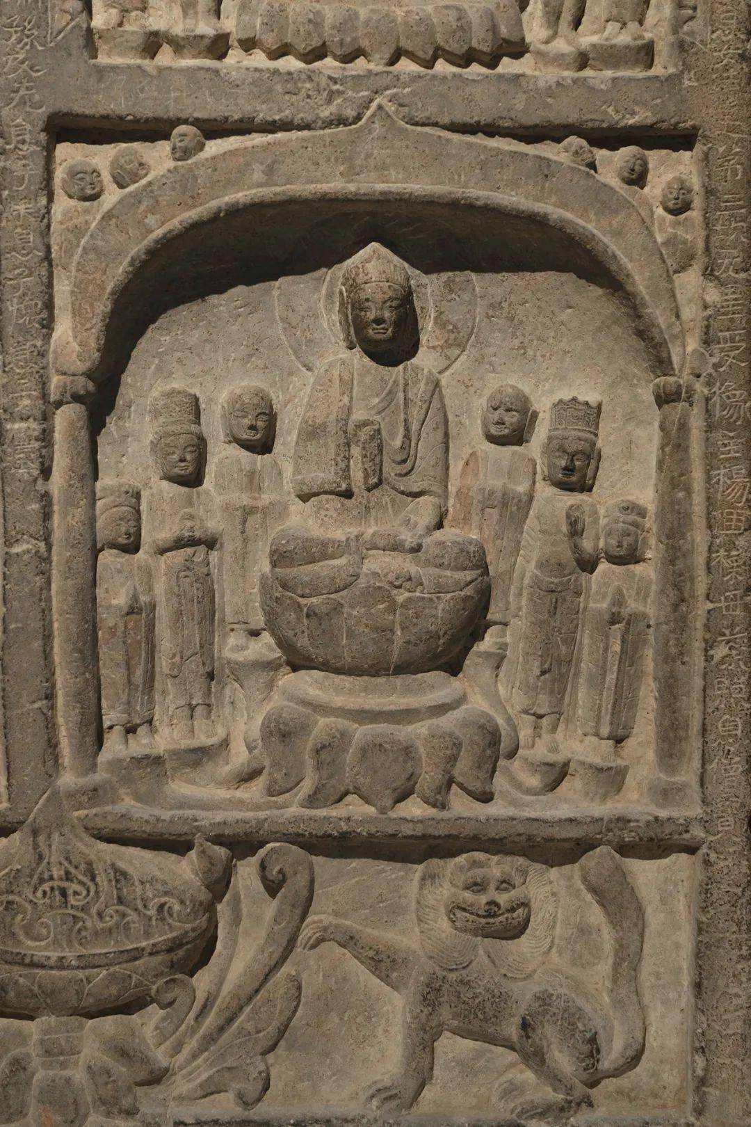 河南博物院:北齐天统四年张伏惠造像碑