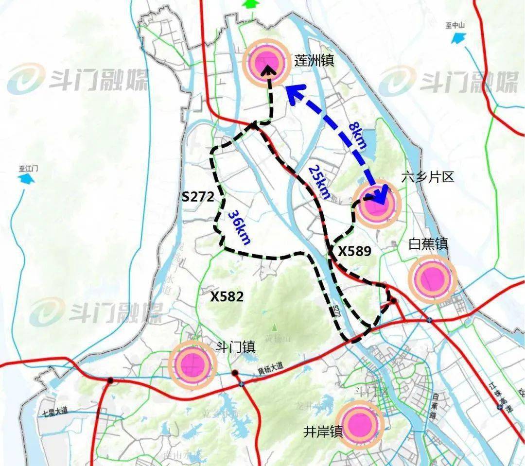 将连接多个片区_大道_斗门_白蕉镇