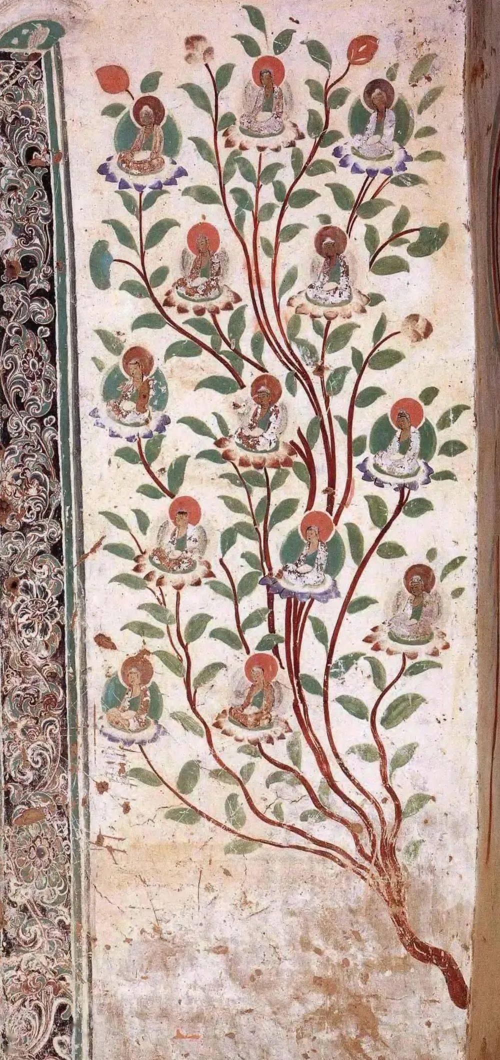 赏析|敦煌莫高窟197窟中唐壁画树上千佛图