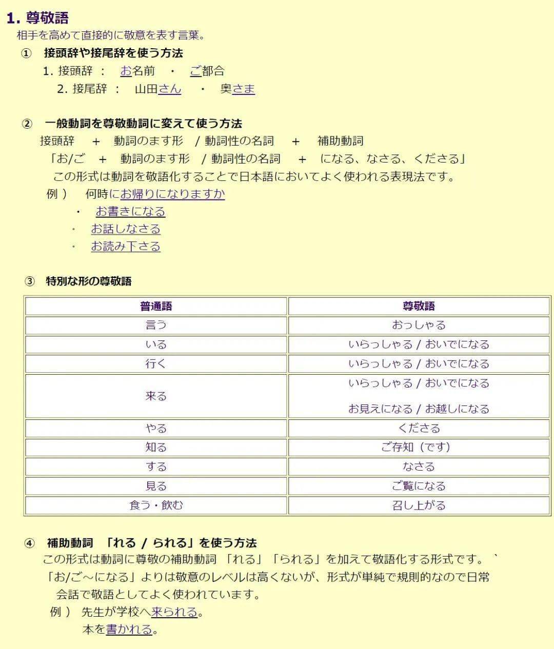 通过抬高对方的地位,直接表达敬意的话语首先点「敬誾とは」这个标签