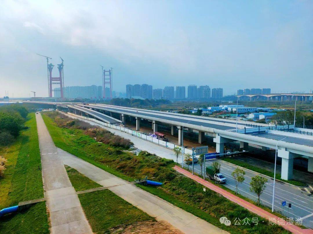 顺德大桥北岸辅桥竣工在即