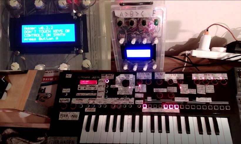 英国小哥自制合成器的midi控制器divingboard解决菜单参数绕手问题