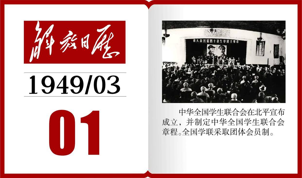 1949年的今天,中华全国学生联合会成立丨解放日历_来源_图片_处理