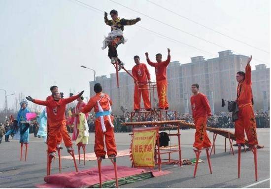 河津的社火火了正月_表演_花灯_年轻人