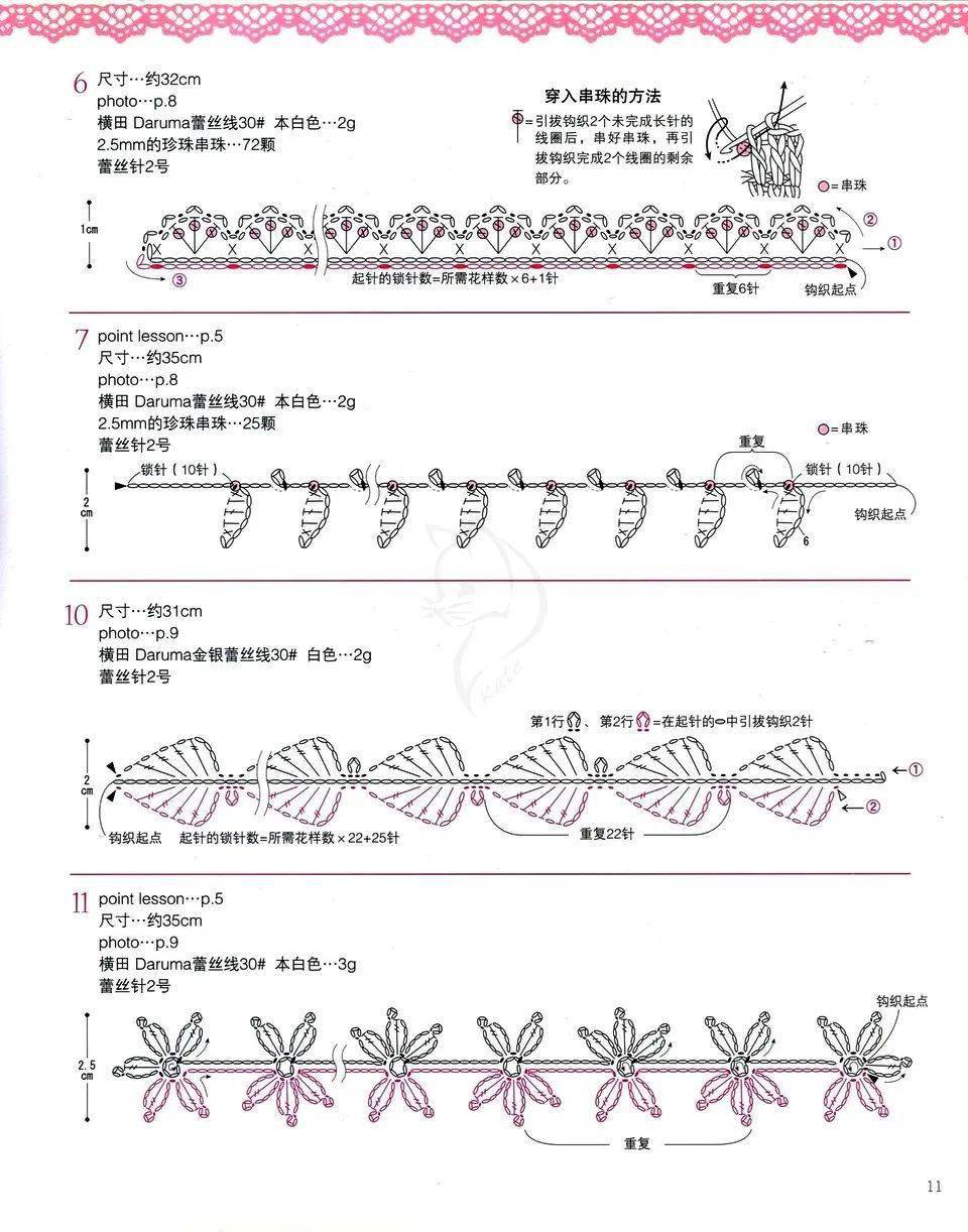 钩花边教程图片