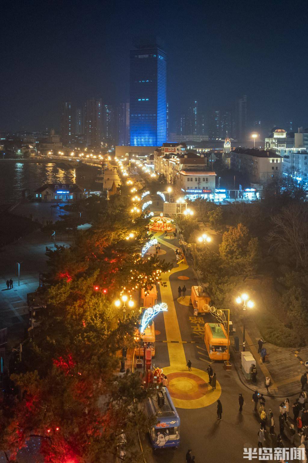 青岛城阳夜景图片