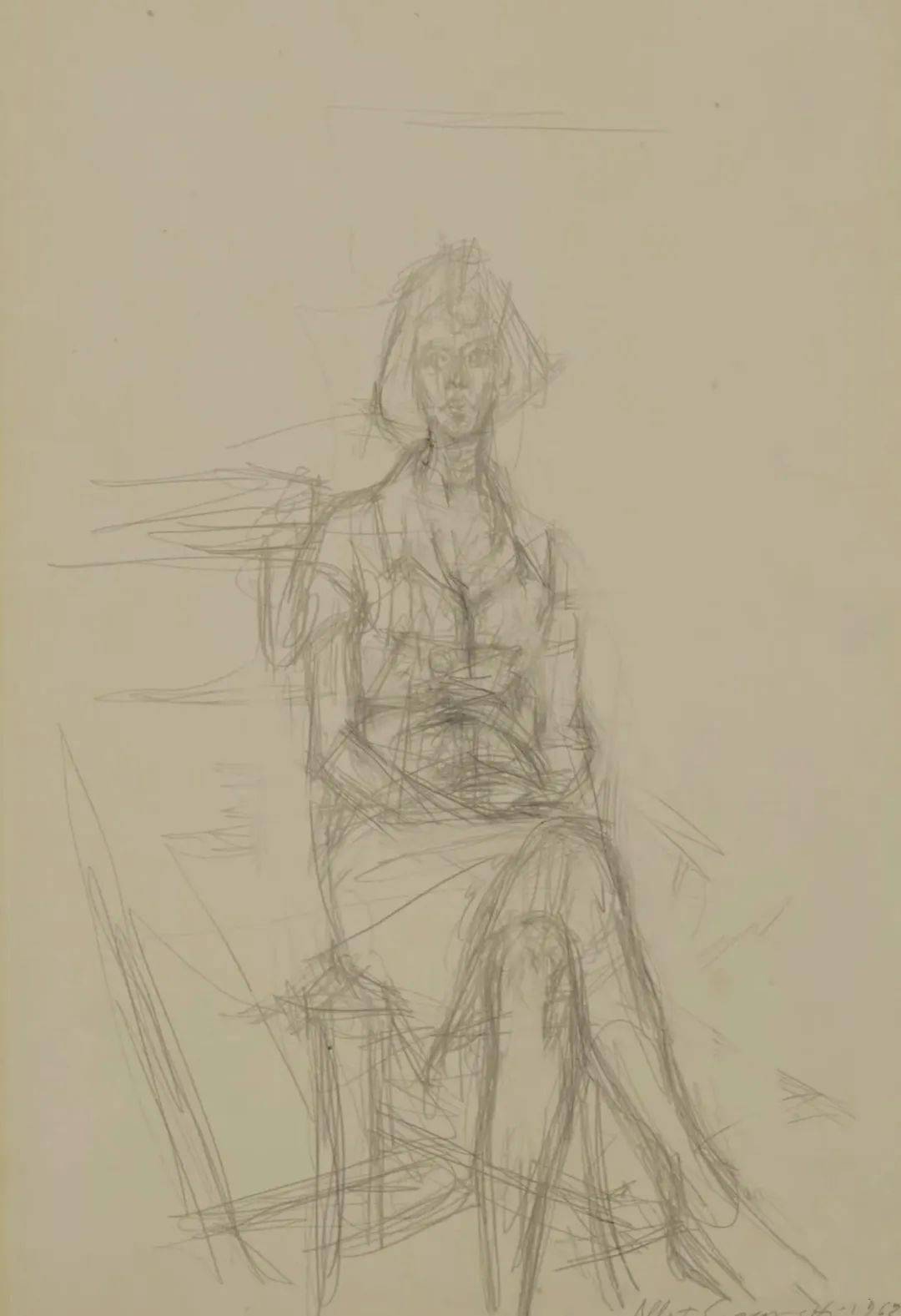 雕塑大师贾科梅蒂,素描造型