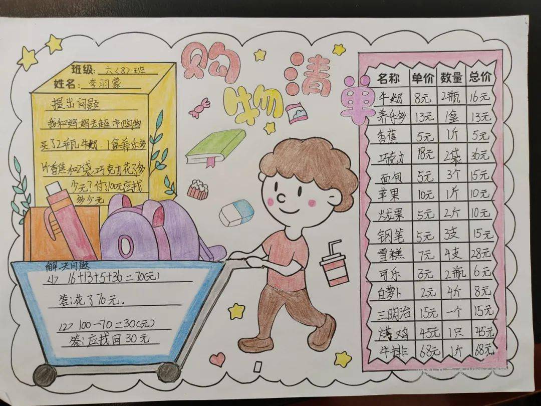 小学五年级年货统计表图片