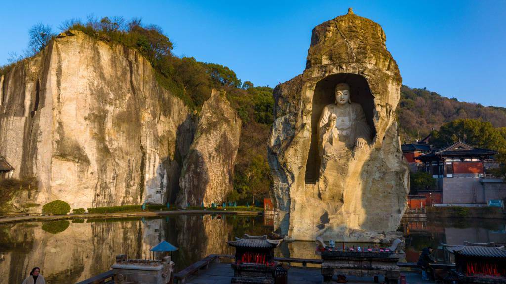 浙江绍兴柯岩景区奇石林立 姿态各异_中国_图片_来源