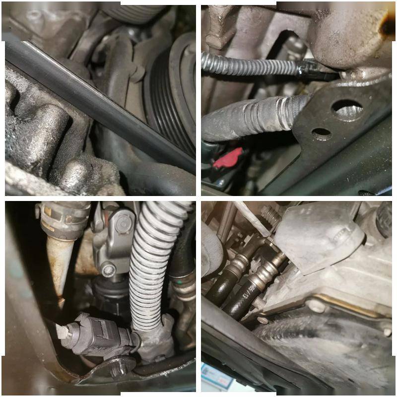 变速箱油底壳,变速箱散热油管,转向机,转向助力油管,差速器,半轴,整备