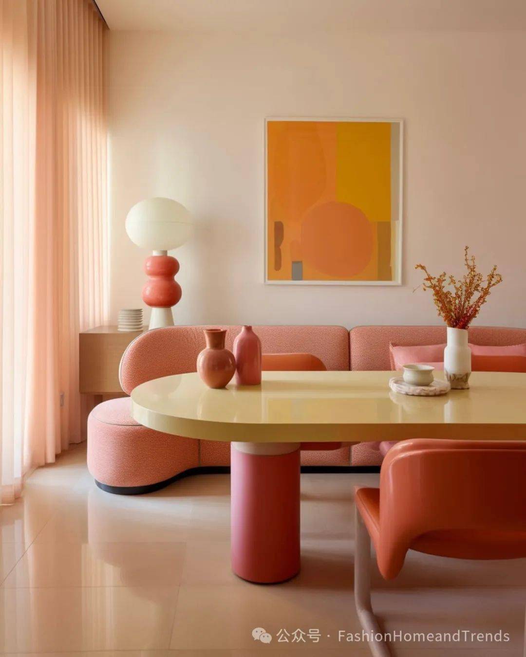 堪称ai粉色空间搭配女王的室内设计师ranagunesfashion色彩