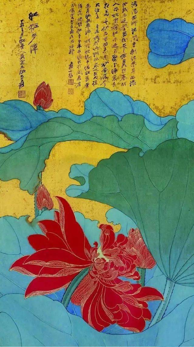 张大千:字写不好,荷也画不好_荷花_色彩_微信