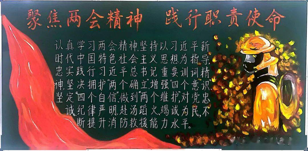 伊春支队组织开展"聚焦两会精神 践行职责使命"主题板报评比活动