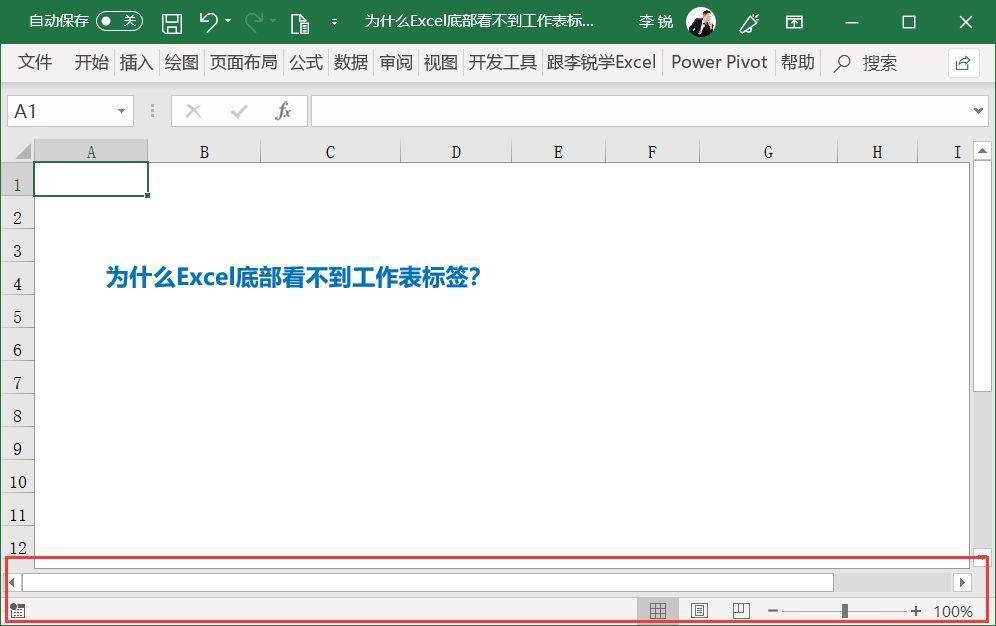 千问千答009为什么excel底部看不到工作表标签