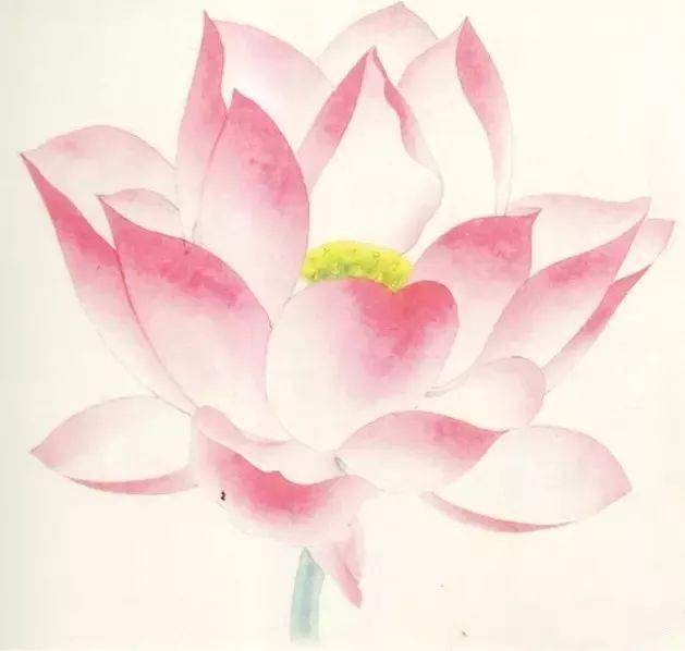 【国画教程】工笔荷花花冠的各种画法_花瓣_步骤_花梗