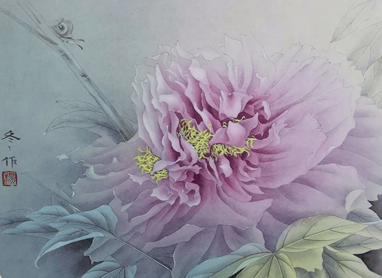 欣赏一组杨冬冬工笔牡丹花23图花配诗