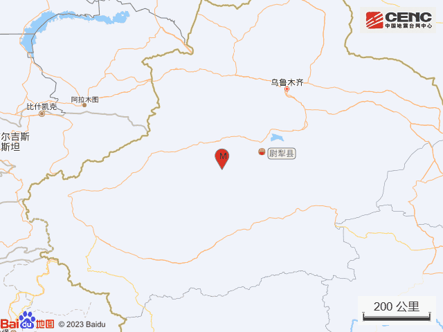 新疆巴音郭楞州尉犁县发生30级地震