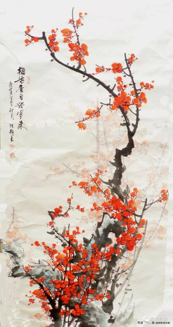 女画家张静国画--寒梅_写意_全集_视频