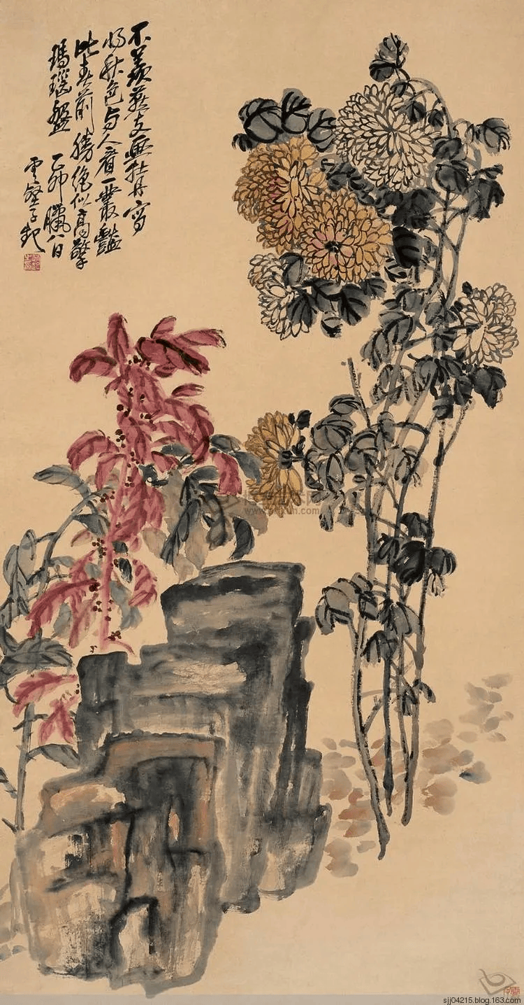 赵云壑花鸟古艳明快浑厚苍劲