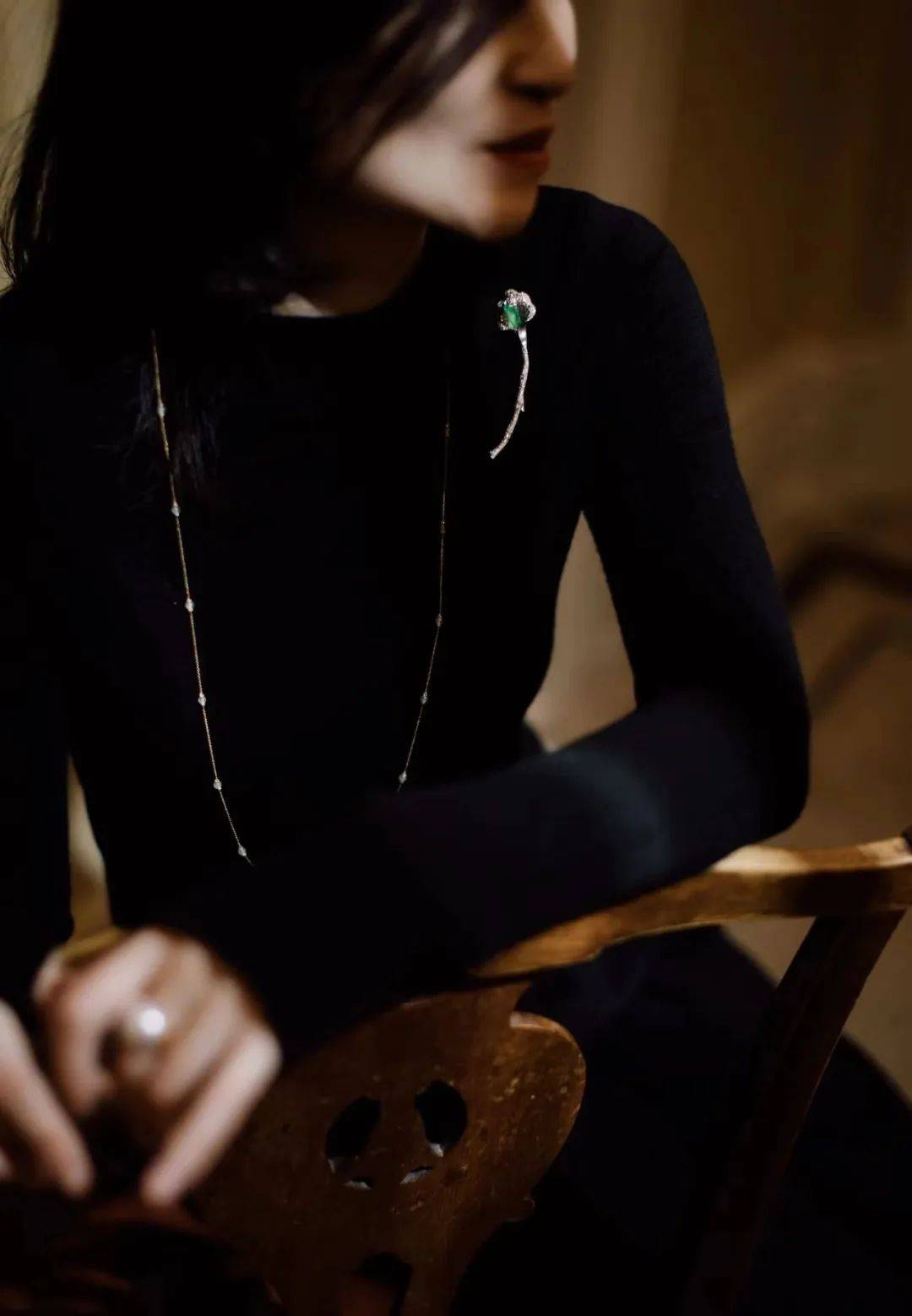 微芒冰玻种翡翠多用长链