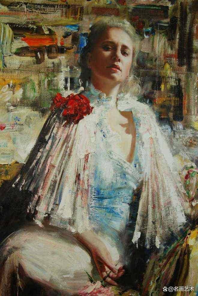 笔触潇洒的肖像|俄罗斯画家弗拉基米尔·穆欣绘画作品_艺术_人物_情感