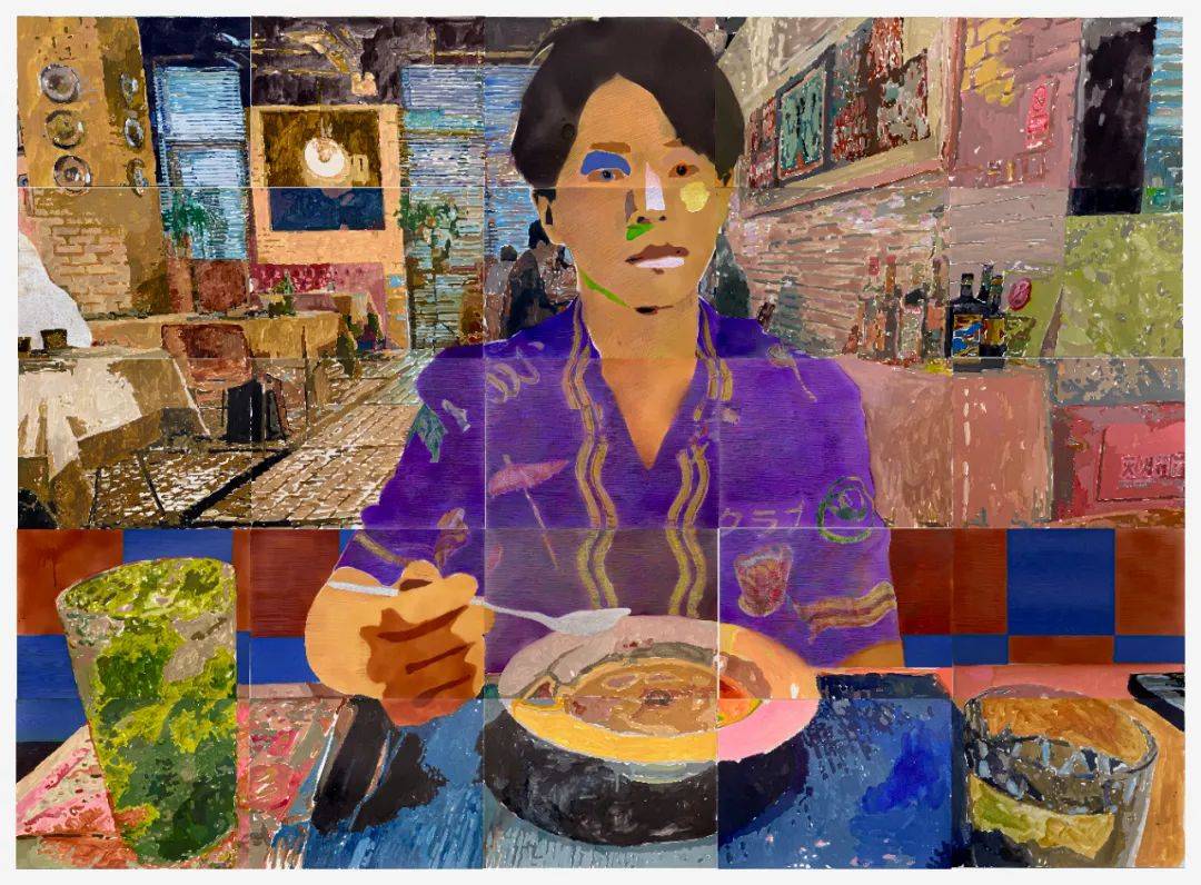 苏昱铭在天台上画画