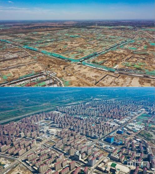 【雄安新区7周年】10组对比图 看雄安新区拔节生长