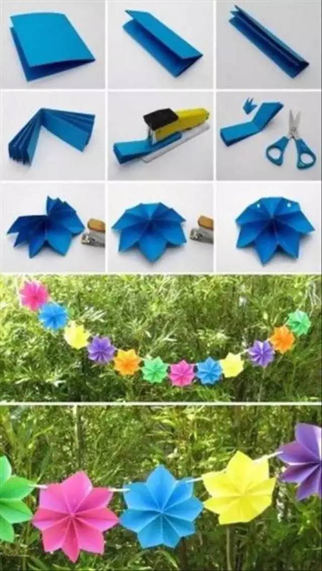 幼儿园春天手工花制作太美了