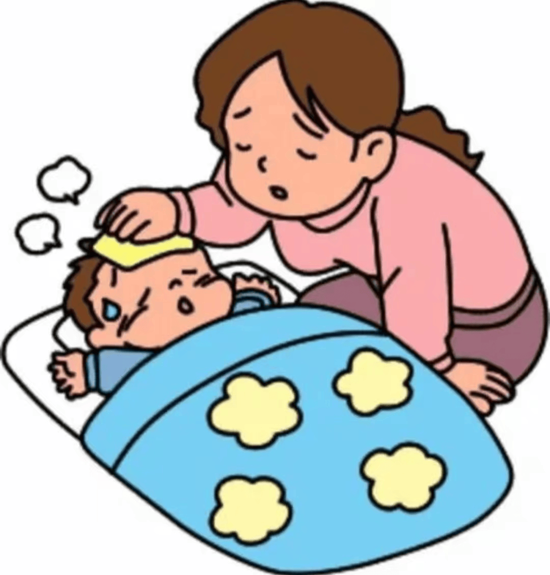 宝宝发烧图片卡通可爱图片