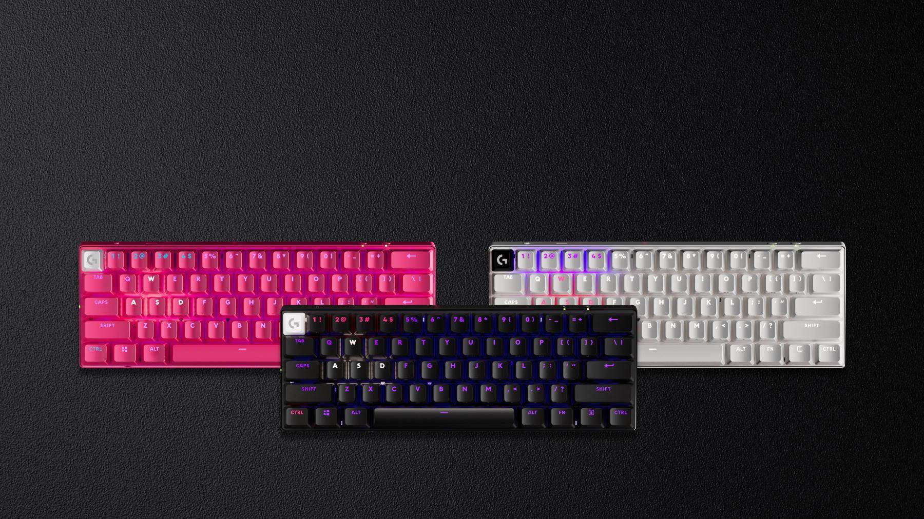 罗技G PRO X 60机械键盘发布 可选黑、白、粉三种配色