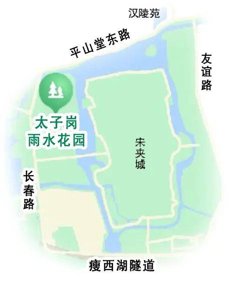 位于宋夹城西侧,北至下马桥,南至宋夹城西门停车场,西至平山堂东路