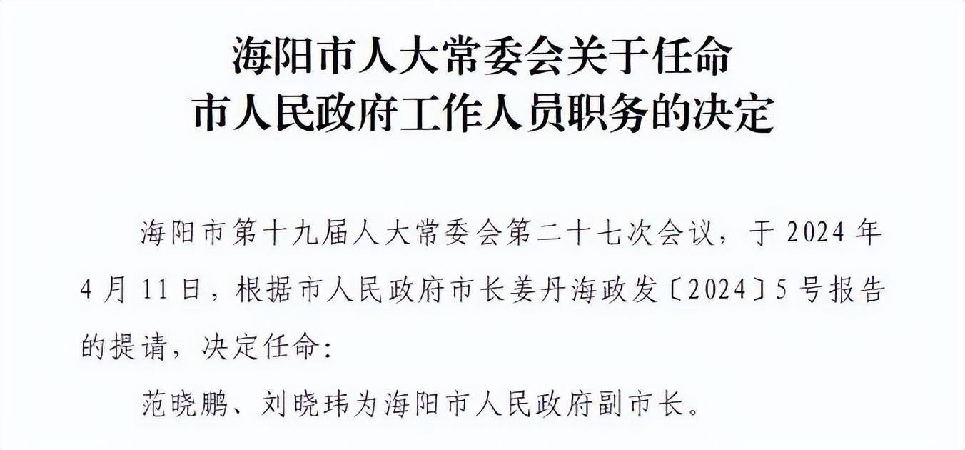 烟台青岛最新人事任免涉副市长局长等