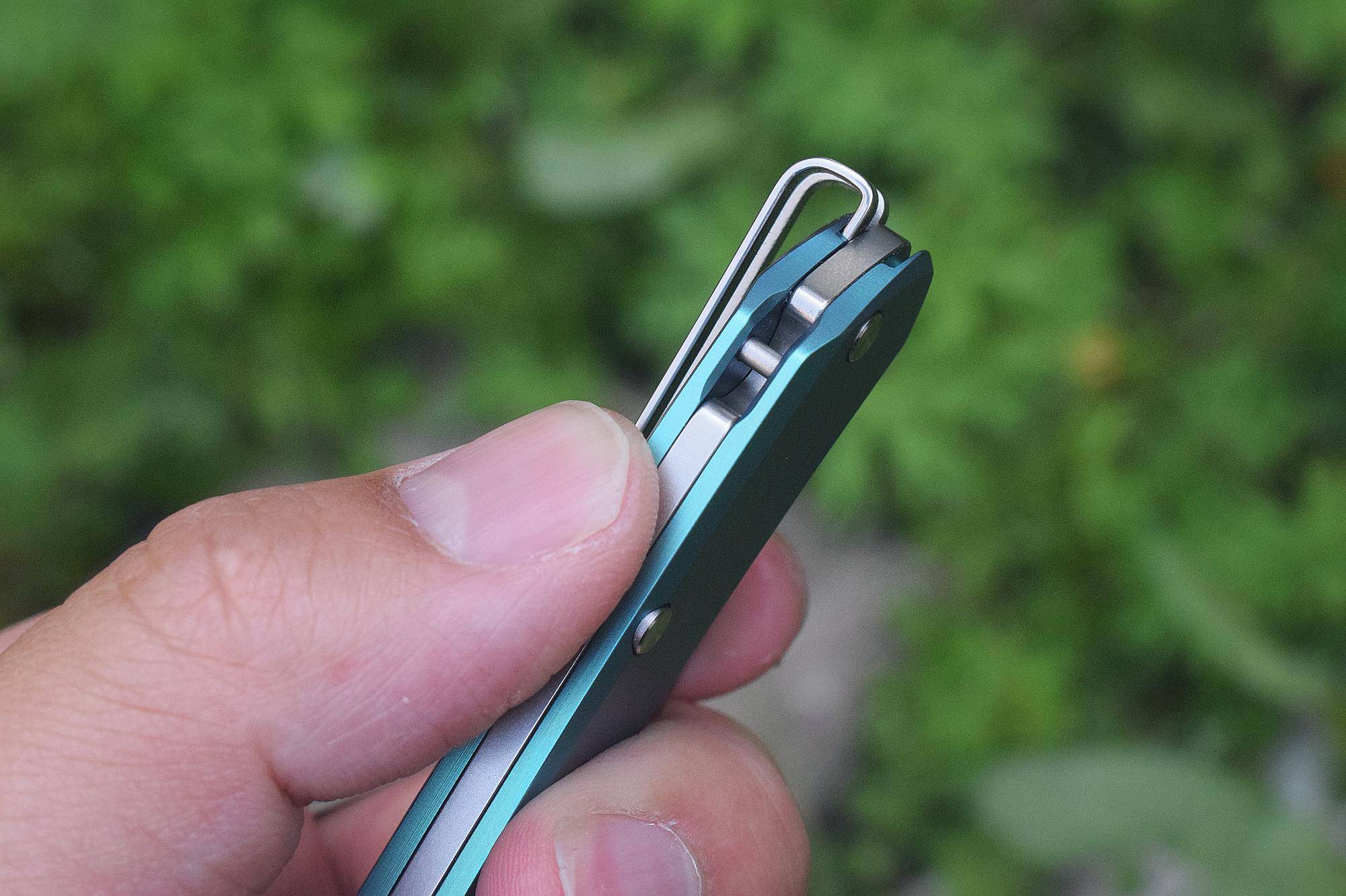 折刀中的西装暴徒三刃木7315钛合金大马士革折刀体验