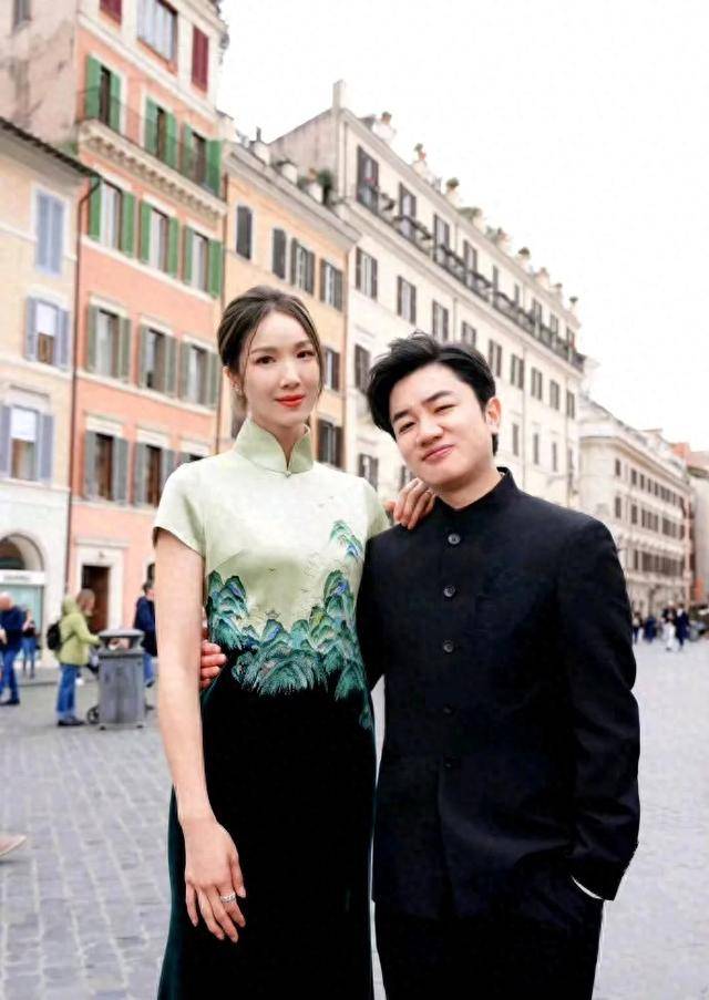 王祖蓝李亚男新中式旗袍