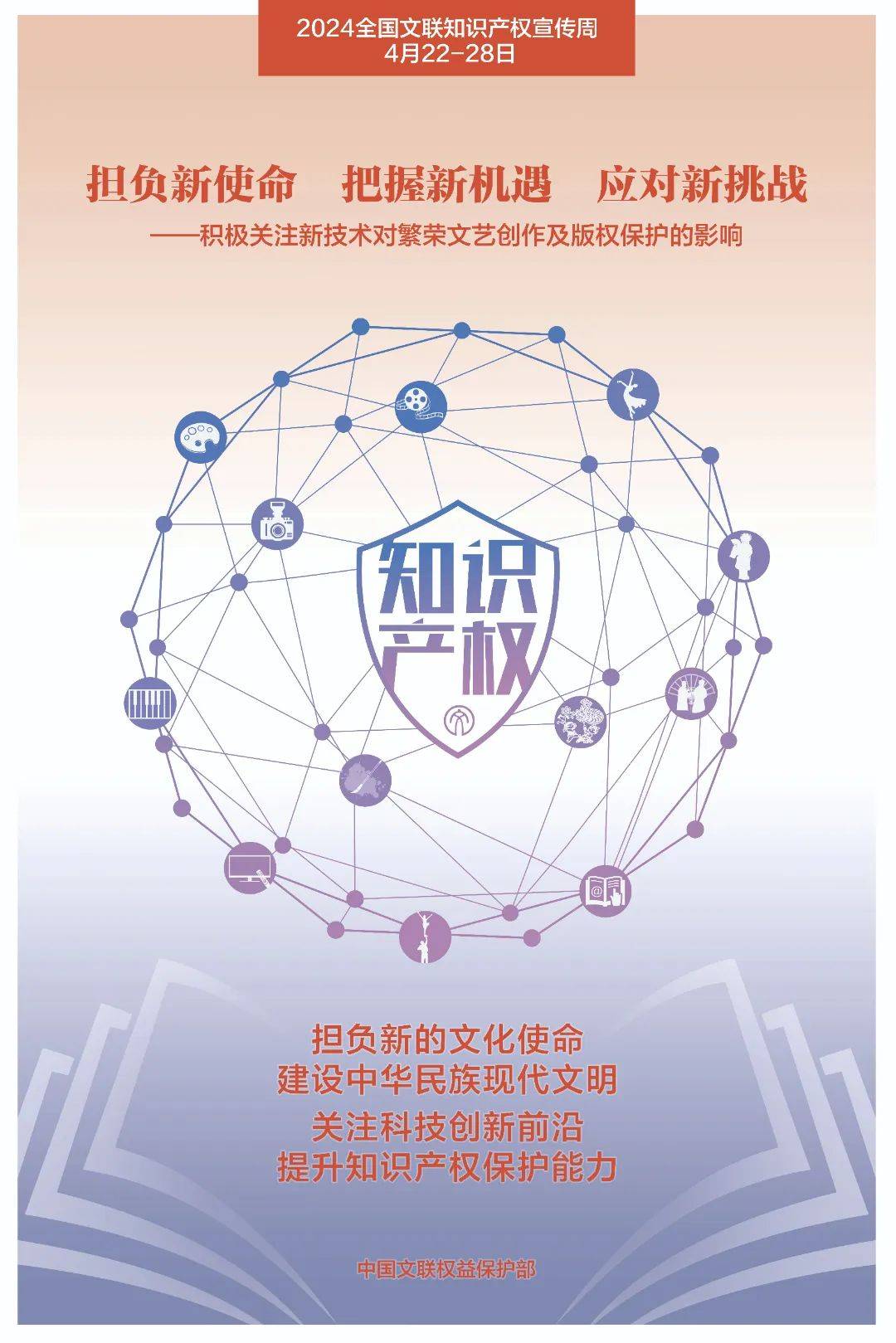 知产宣传周丨2024年"全国文联知识产权宣传周"海报正式发布