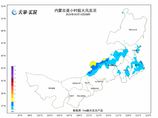 内蒙古降水区域东移大风沙尘威力不减最高气温普降至20以下