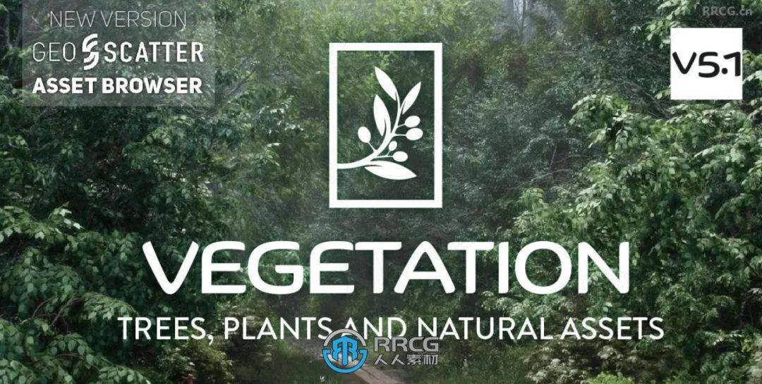 Tree Vegetation Pro树木和植物模型动画库Blender插件V5.1版_灌木_支持_https