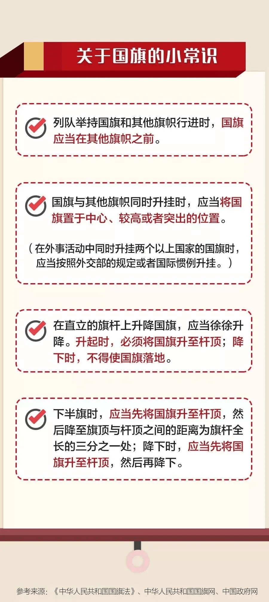 一起学习中华人民共和国国旗法必了解