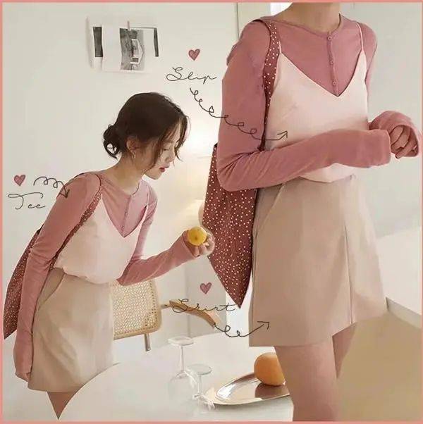 西装裤什么的最显腿长啦,粉色也不是只能打造甜甜的风格,这么穿对梨形