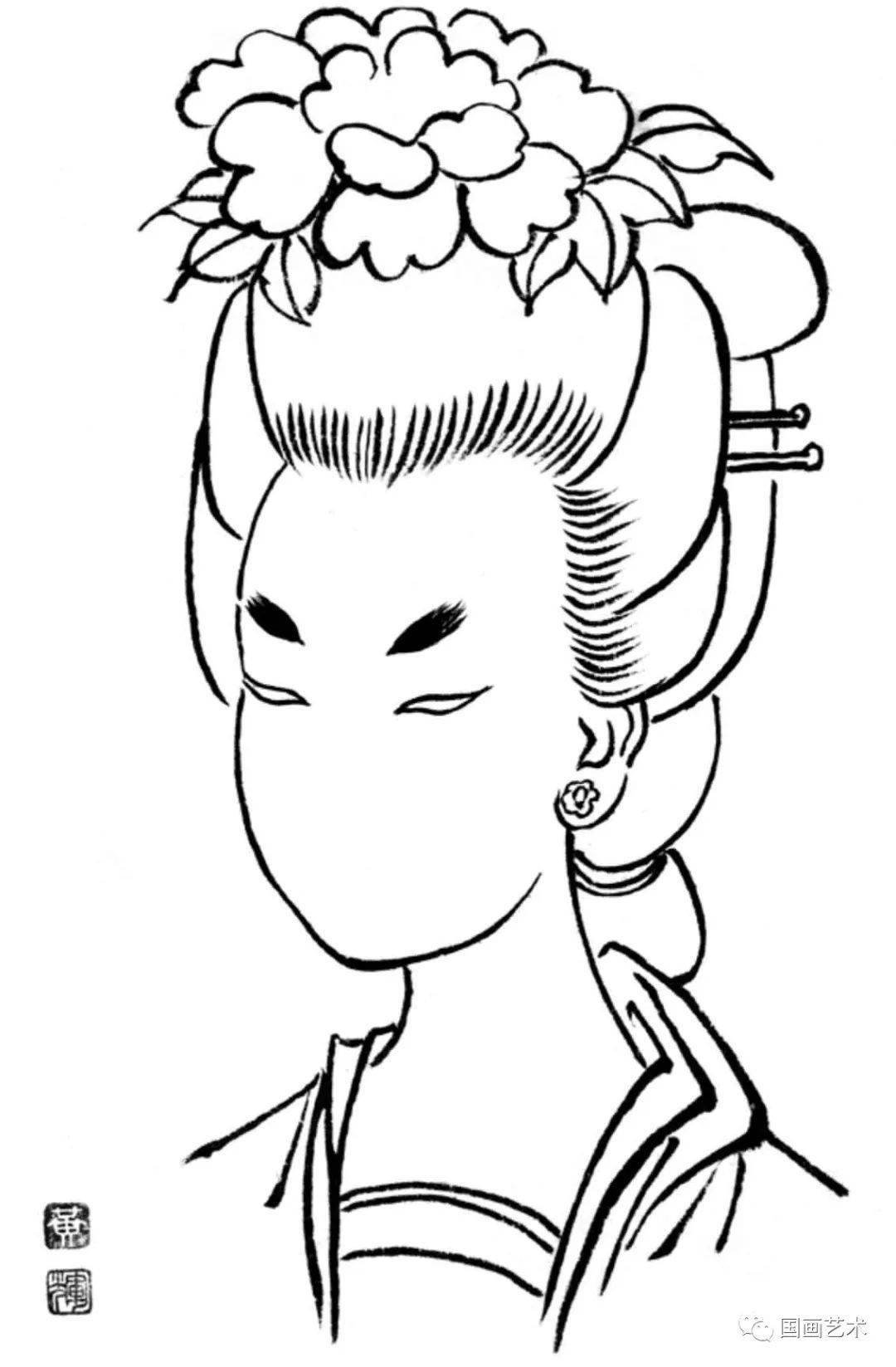 中国仕女画技法之五官形式