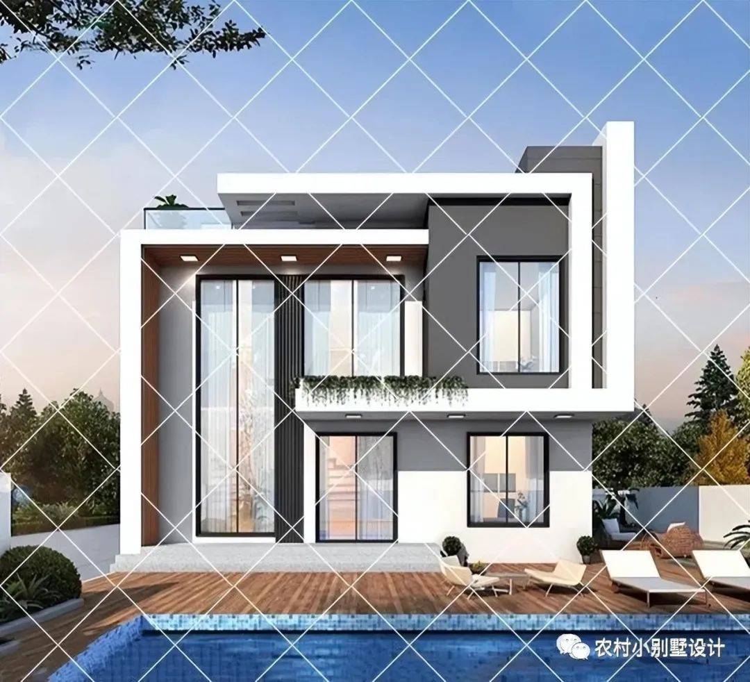 30套简约现代二层农村别墅设计 ,设计感十足二层农村自建现代别墅
