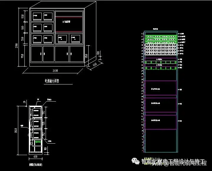 小区智能化弱电系统安装大样图,施工详图