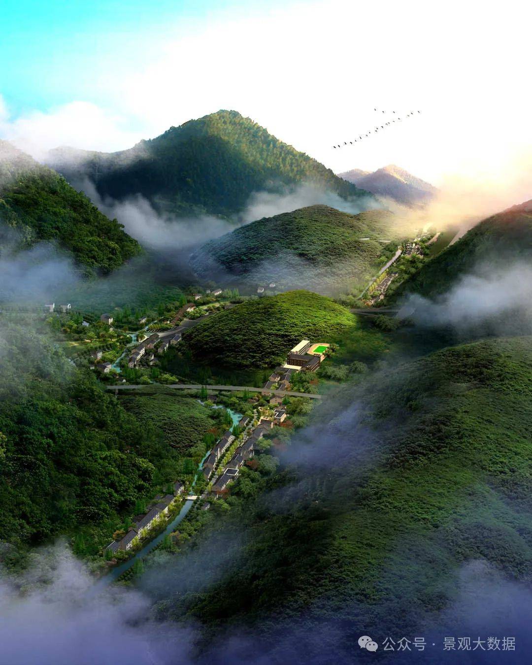 设计师真牛,ps做个"乡村鸟瞰图",收费5000!_景观_数据_feerz