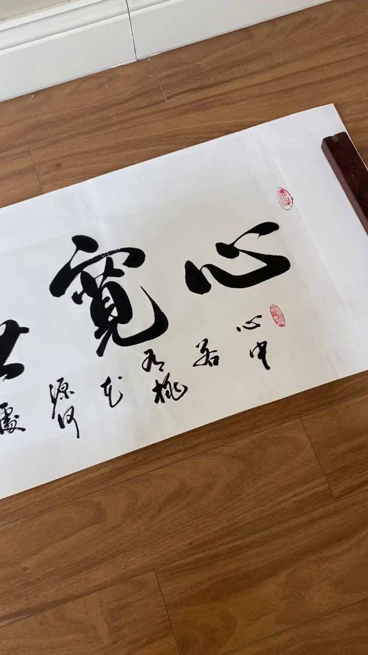 心宽无处不桃源毛笔字 书画 行书 中国好书画 原创书法作品